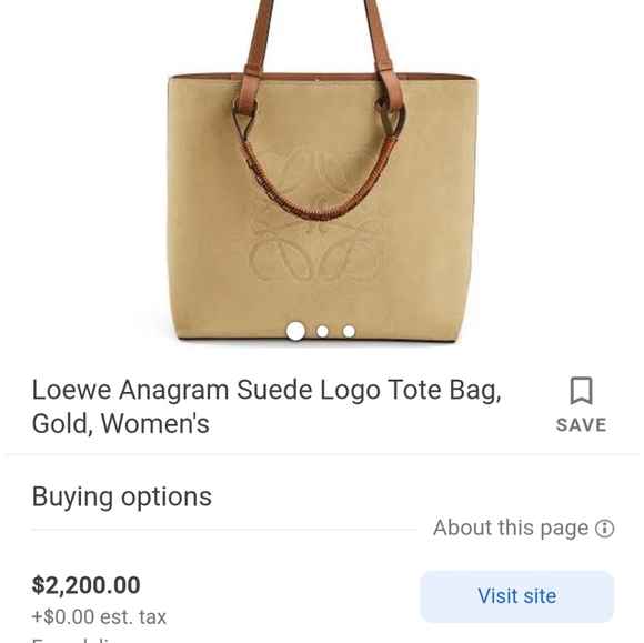 🙀Loewe Authentic Ex-Large Anagram Tote Bag "RARE" - Picture 15 of 15